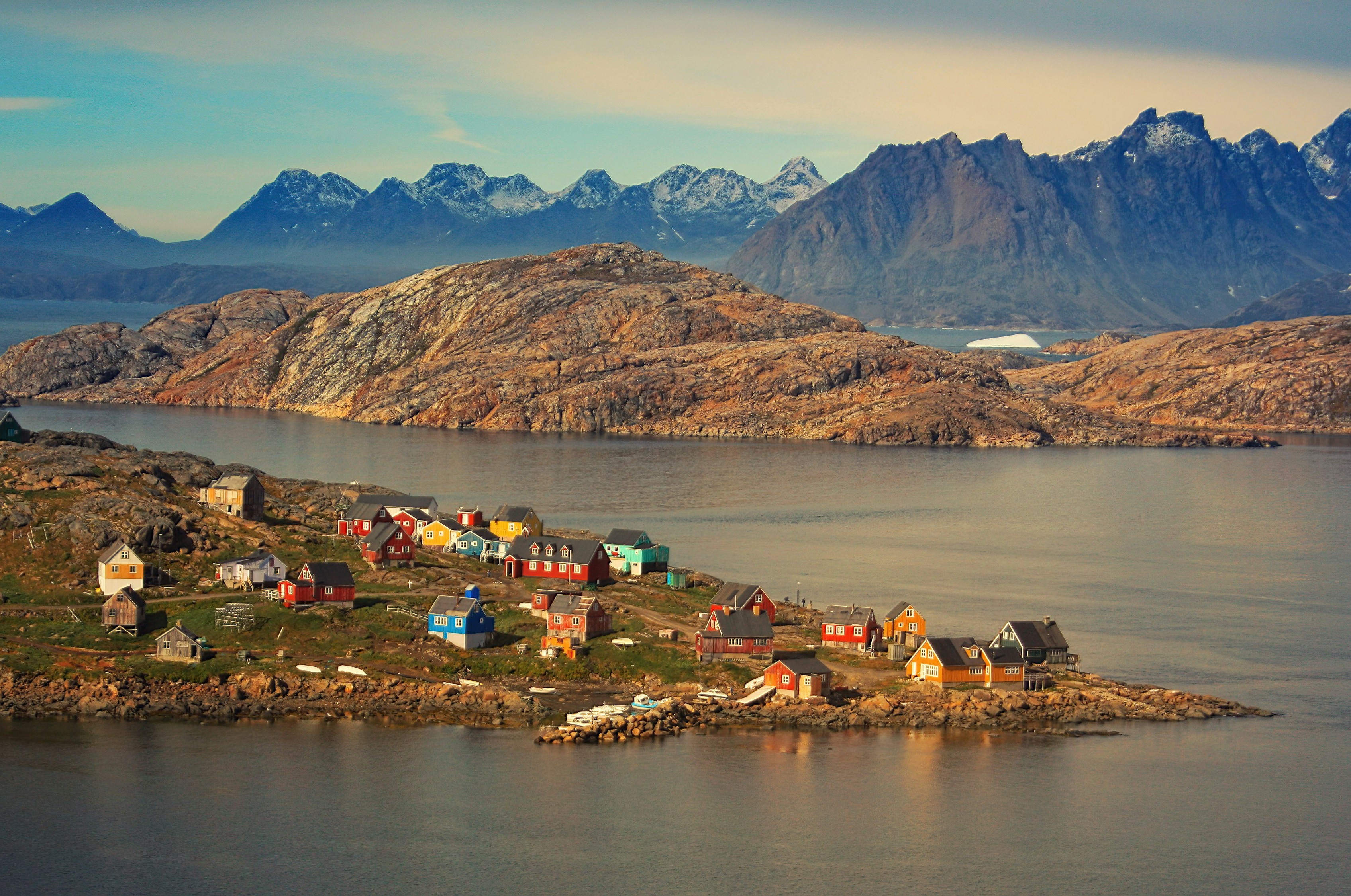 A photo of houses on an island